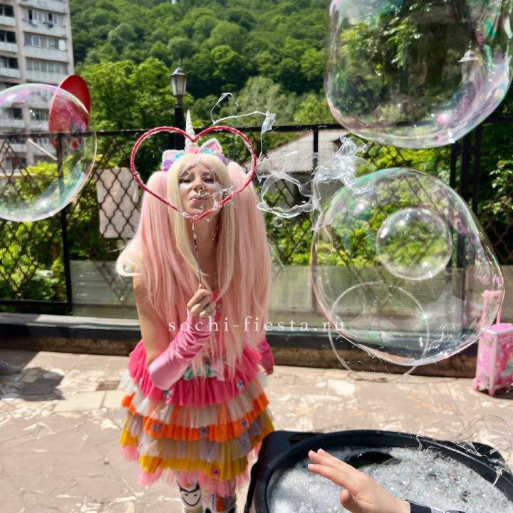 Шоу мыльных пузырей в Новокузнецке