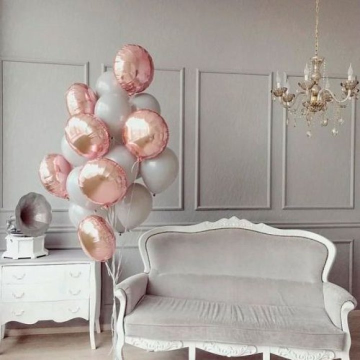 Фонтан шаров "Софт рози" в Новокузнецке