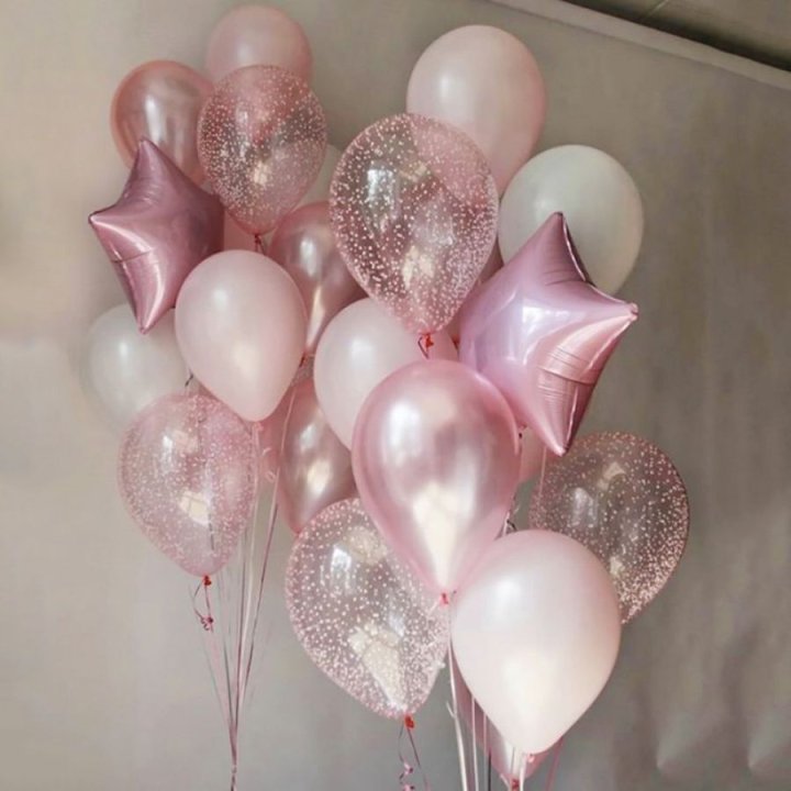 Фонтаны шаров "Розовый" в Новокузнецке