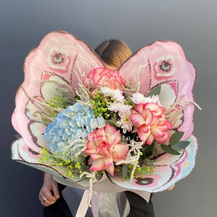 Дизайнерский букет бабочка №5 в Новокузнецке