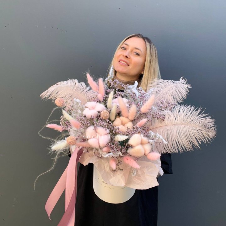 Авторский бокс с сухоцветами в Новокузнецке