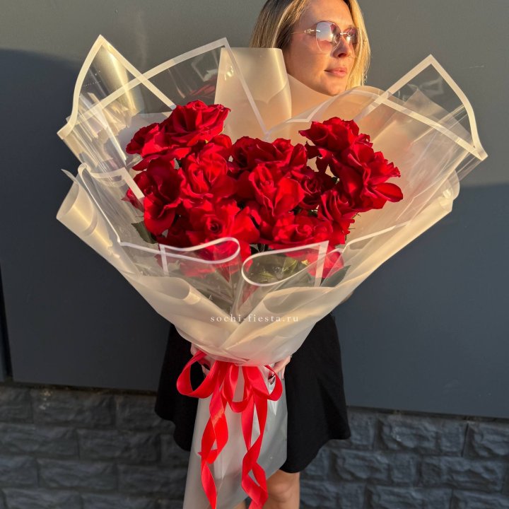  Букет  высоких роз 15 шт в Новокузнецке