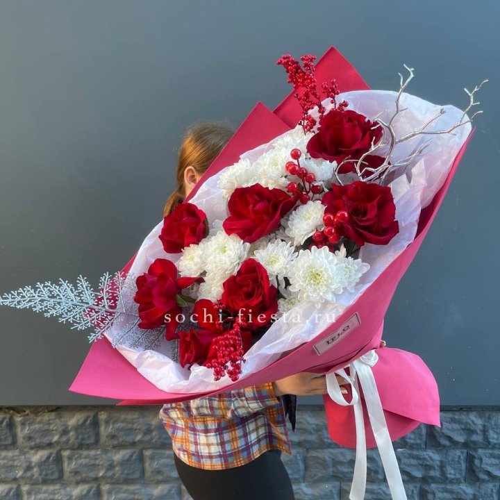 Букет "Яркая зима" в Новокузнецке