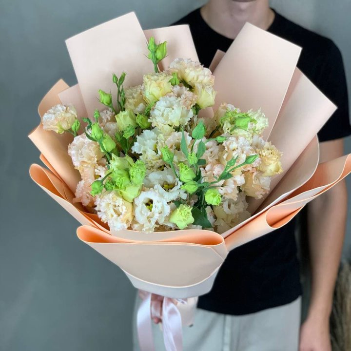 Букет эустом "Крем" в Новокузнецке