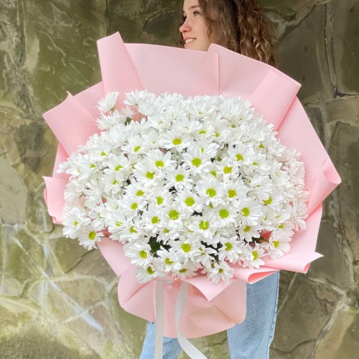  Букет хризантем "Крем" в Новокузнецке