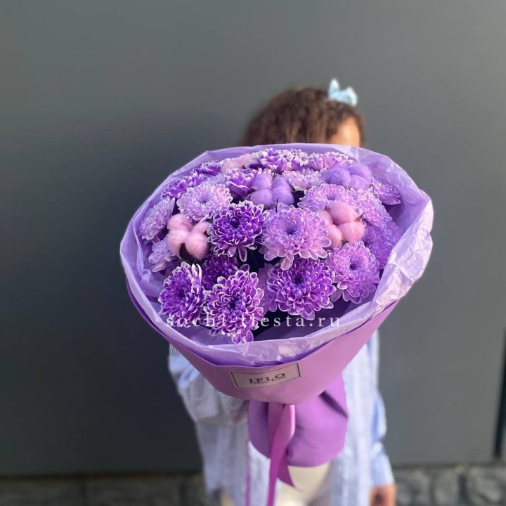 Хризантемы с хлопком в Новокузнецке