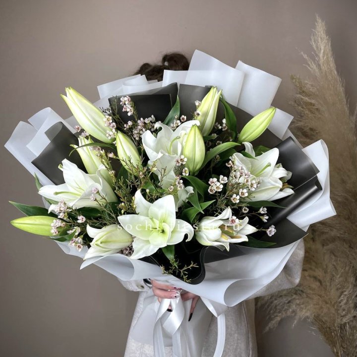 Букет лилий Снежная королева в Новокузнецке