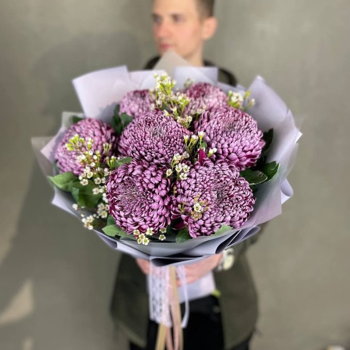 Букет хризантем "Палермо" в Новокузнецке