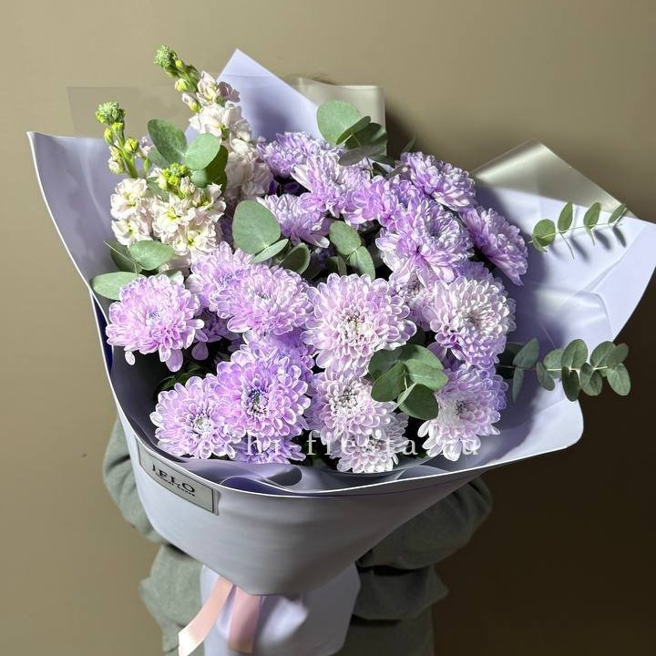 Дуо хризантема и маттиола в Новокузнецке