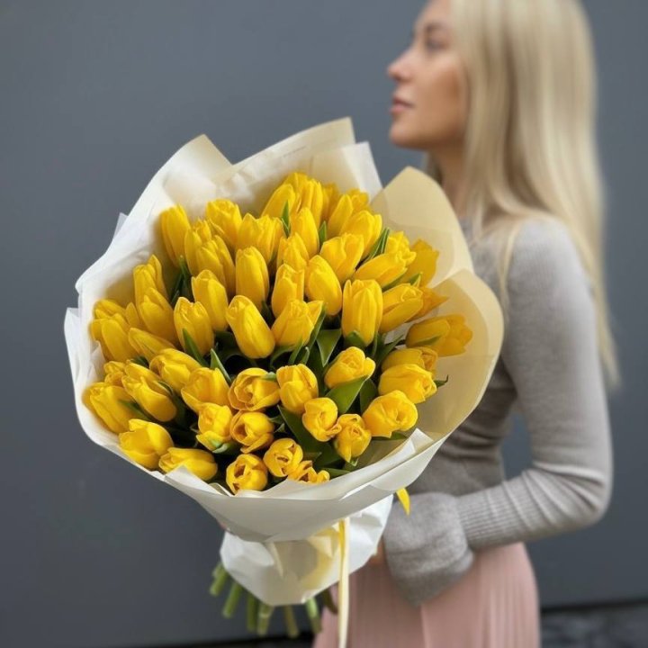 51 желтый тюльпан в Новокузнецке