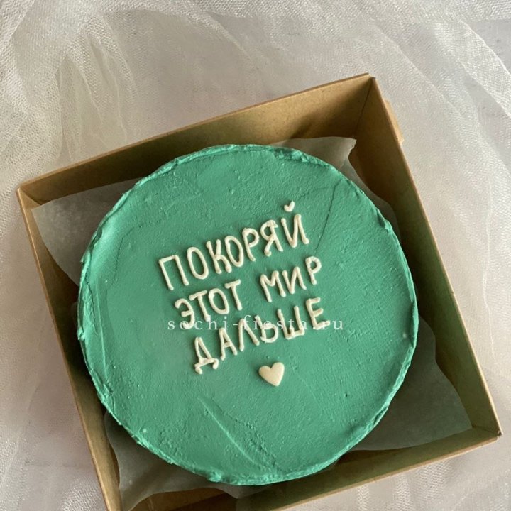 Бенто-торт "Покоряй этот мир" в Новокузнецке