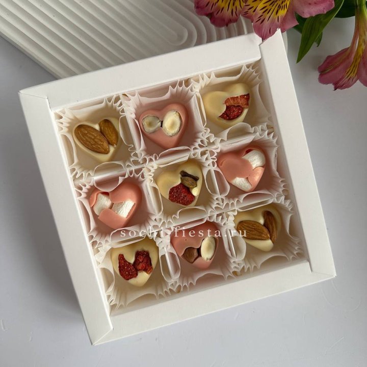 Набор конфет из бельгийского шоколада Сердца в Новокузнецке