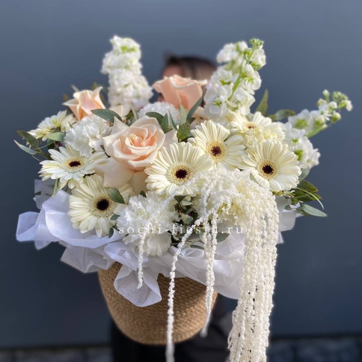 Цветы в джутовом кашпо "Валери" в Новокузнецке
