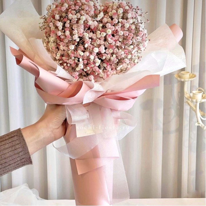 Сердце из гипсофилы  в Новокузнецке