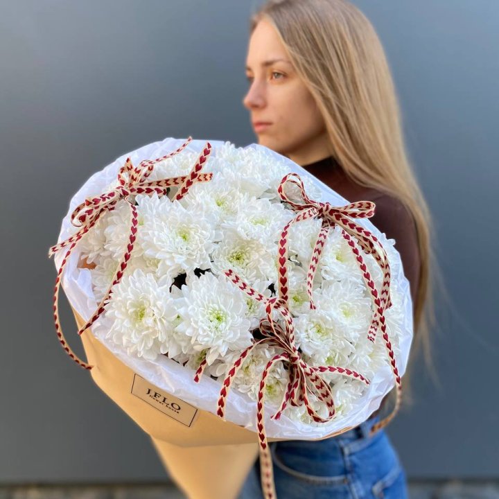 Букет "Хризантемы с любовью" в Новокузнецке