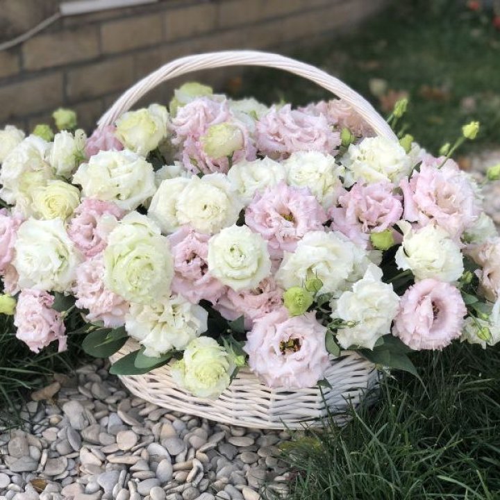 Корзина с эустомой в Новокузнецке