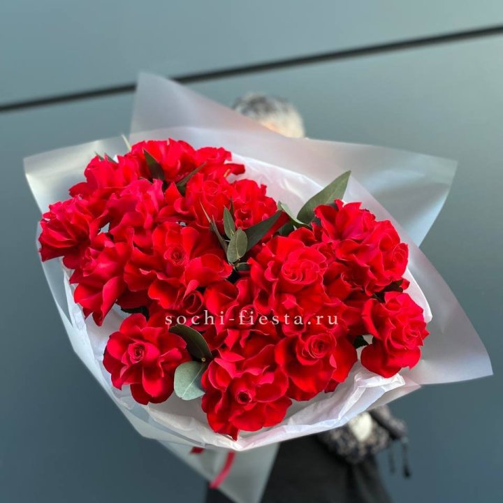 21 Красная французская роза в Новокузнецке