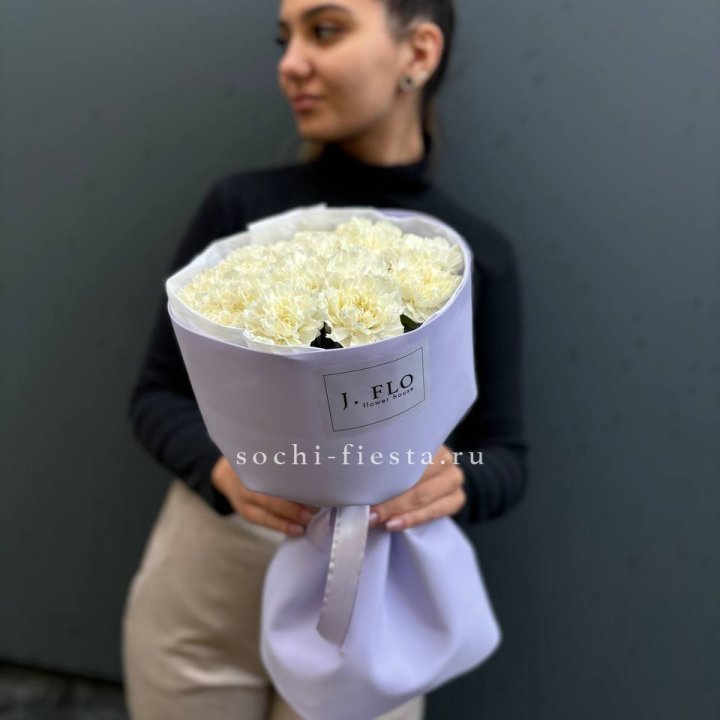 Букет белых диантусов в Новокузнецке