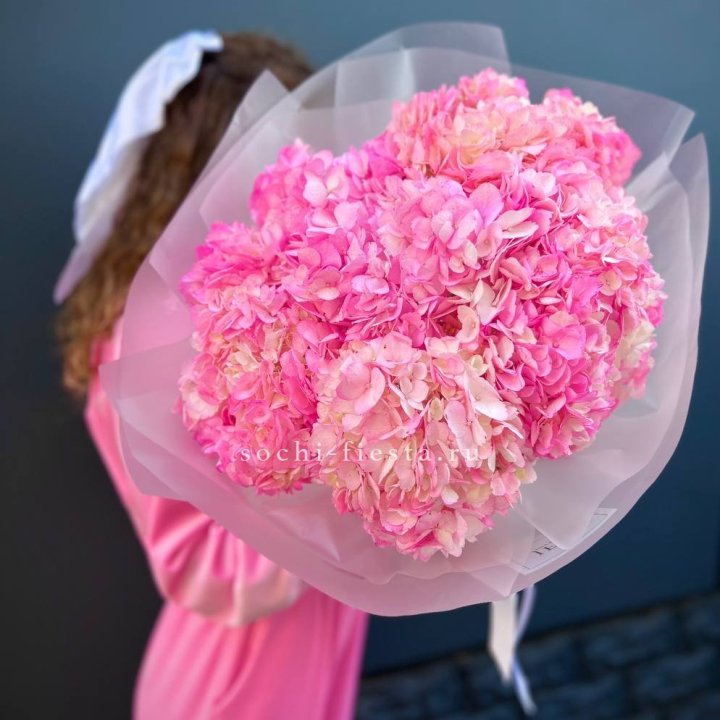 7 ярко розовых гортензий в Новокузнецке