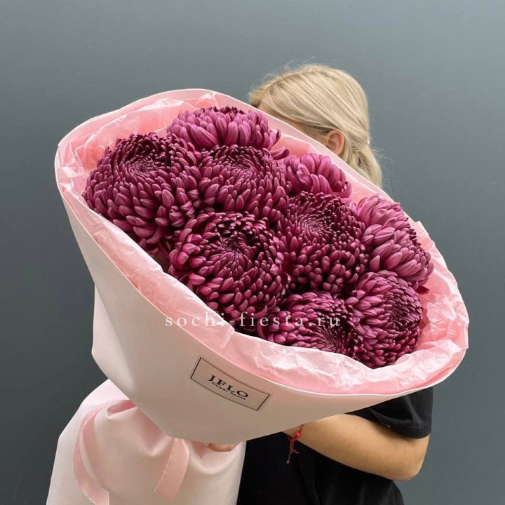 9 хризантем бигуди в Новокузнецке