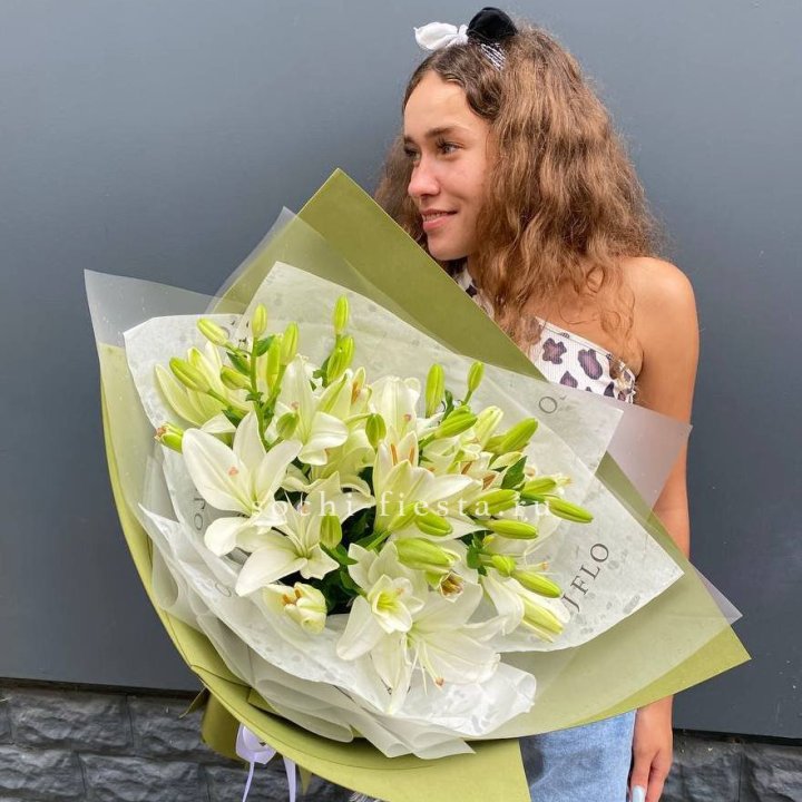 Букет  лилий "Изумруд" в Новокузнецке