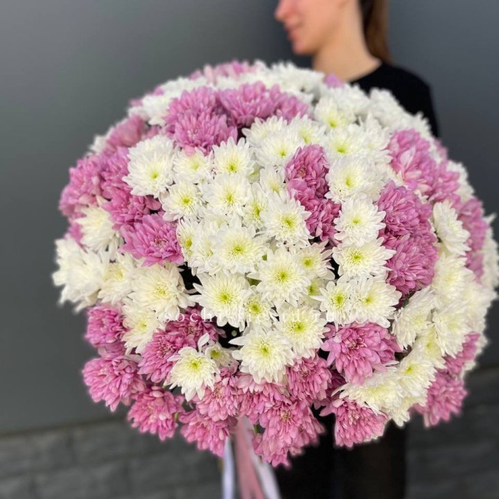  Букет 25 хризантем микс в Новокузнецке