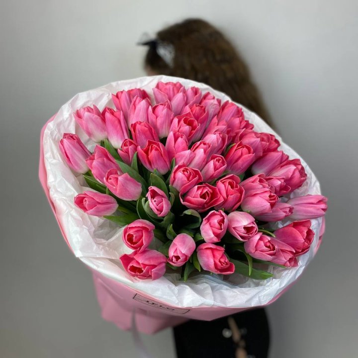 51 розовый тюльпан "Рози" в Новокузнецке