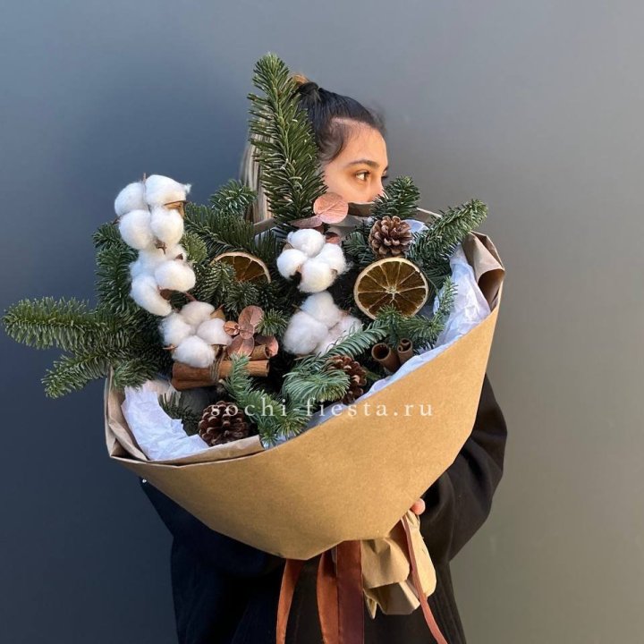 Зимний букет с нобилисом в Новокузнецке