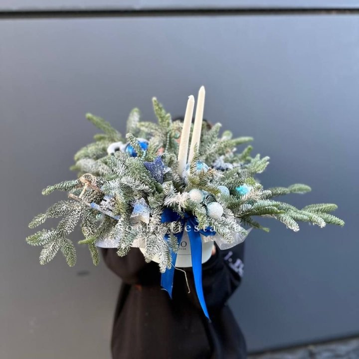 Новогодняя композиция в коробке  в Новокузнецке