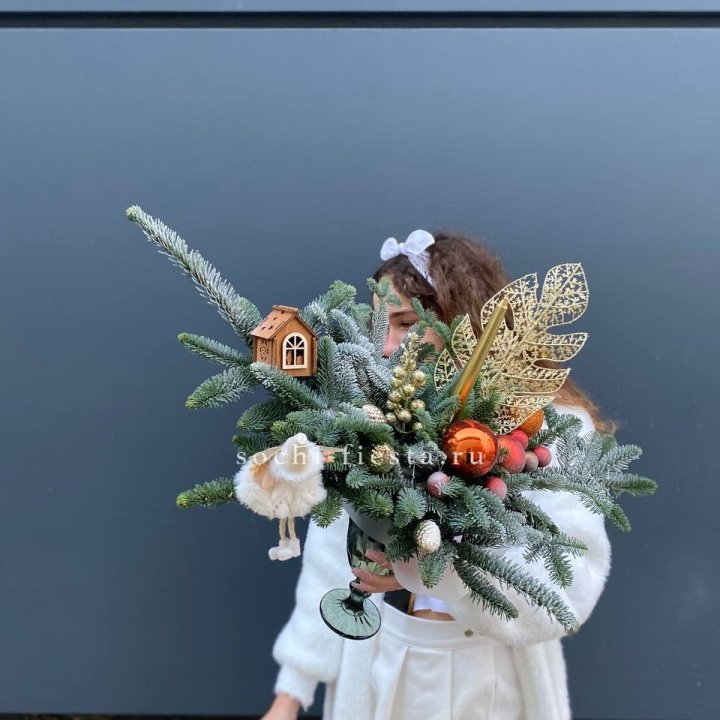 Композиция в бокале огненная  в Новокузнецке