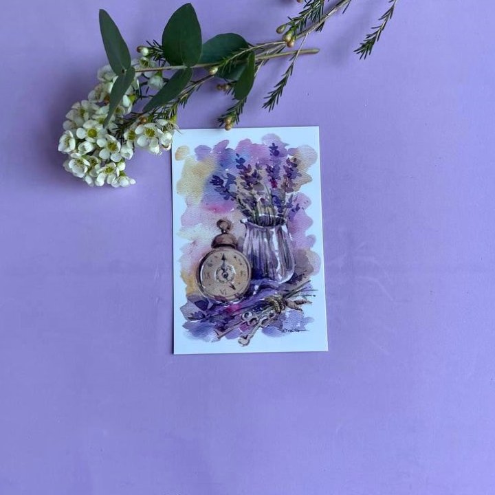 Открытка к букету "Часы" в Новокузнецке