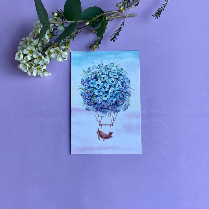 Открытка к букету "Флоростат" в Новокузнецке