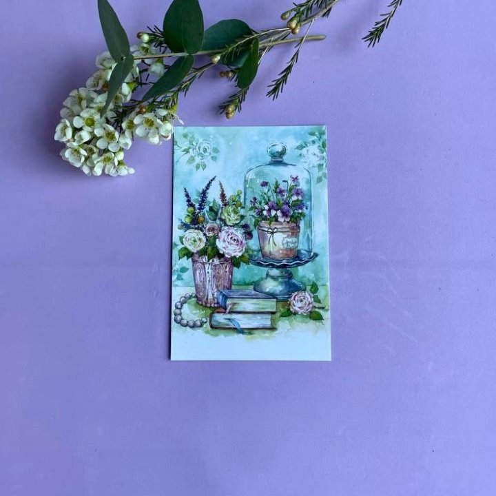 Открытка к букету "Книги" в Новокузнецке