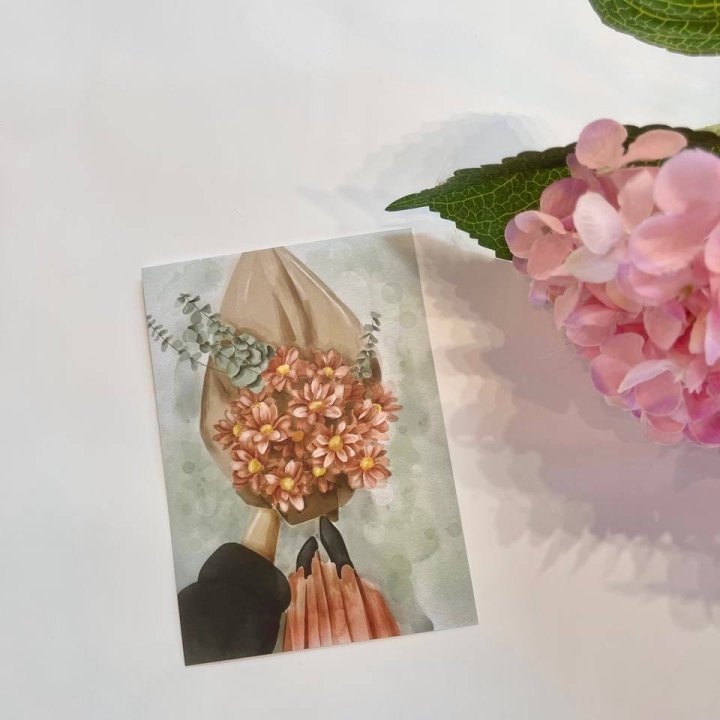 Открытка к букету "Букет" в Новокузнецке