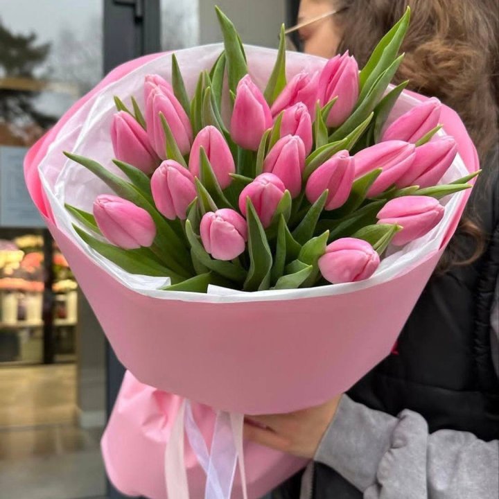  19 розовых тюльпанов в Новокузнецке