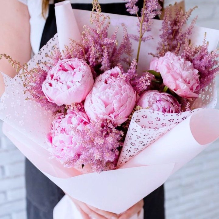 Букет пионов "Мелиса" в Новокузнецке