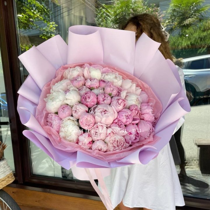 51 розовый пион в Новокузнецке