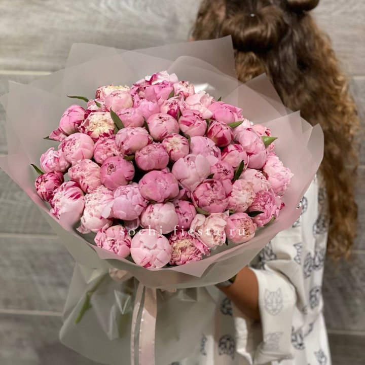 51 розовый пион в Новокузнецке