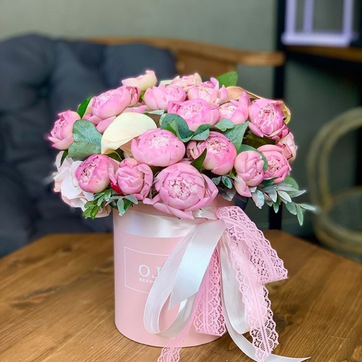 Композиция с пионами №1 в Новокузнецке