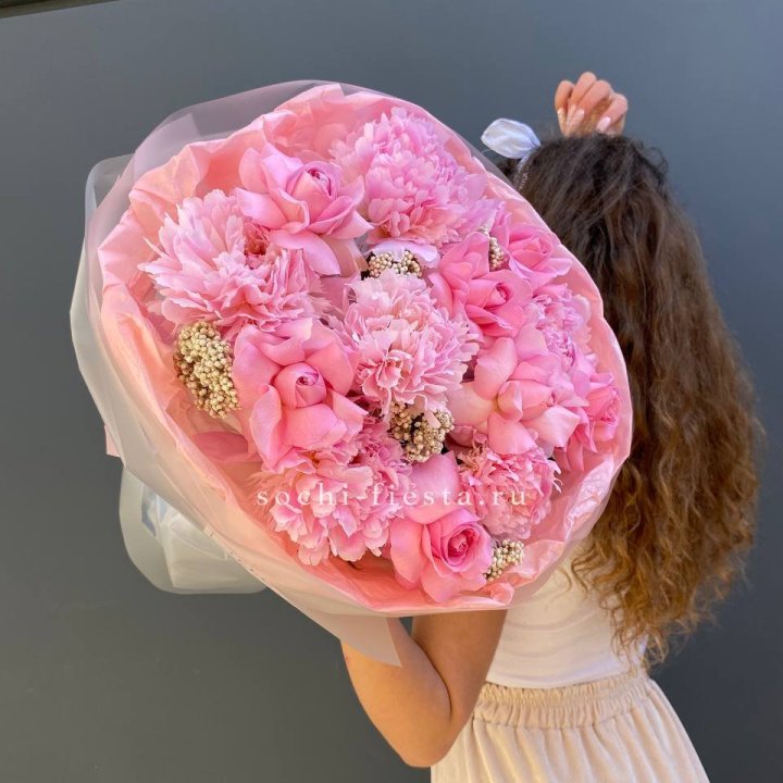  Букет с пионами "Пинки" в Новокузнецке