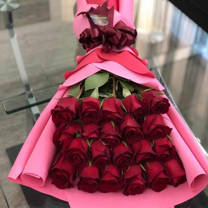 21 красная роза "Элеганс" в Новокузнецке