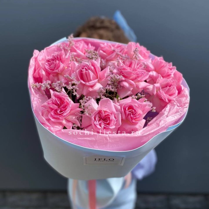Букет французских розовых роз  в Новокузнецке