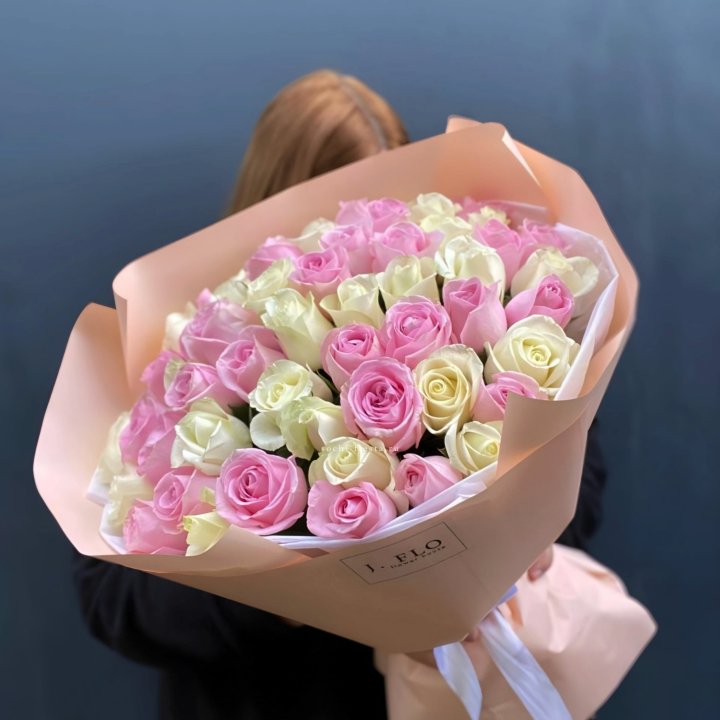 55 роз микс нежности в Новокузнецке