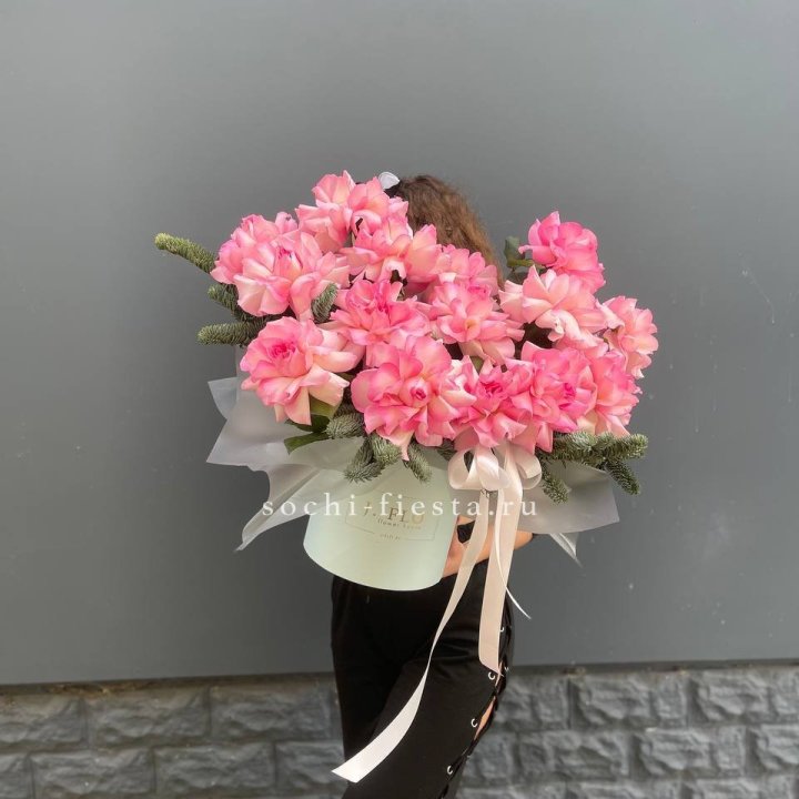 Бокс из 15 французских роз в Новокузнецке