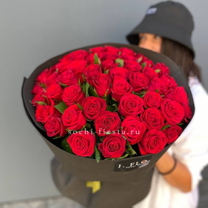 51 роза "Блек" в Новокузнецке