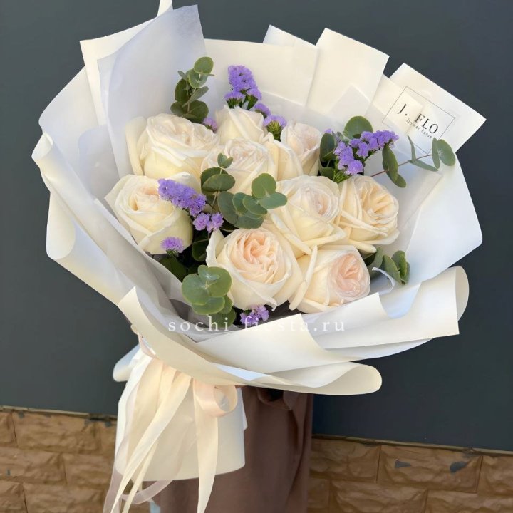 Букет из роз Вайт охара в Новокузнецке