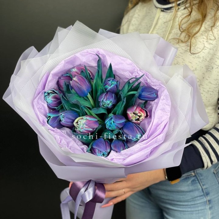 Букет тюльпанов "Пандора" в Новокузнецке