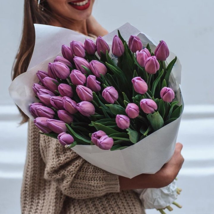39 сиреневых тюльпанов в Новокузнецке